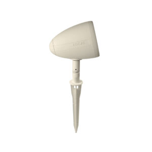 focal-od-sat-5-light-product-image-4 Focal Littora OD Sat 5 garden speaker in light finish on a ground spike