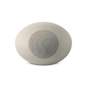 Focal Littora OD Stone 8 speaker in Limestone, angled view
