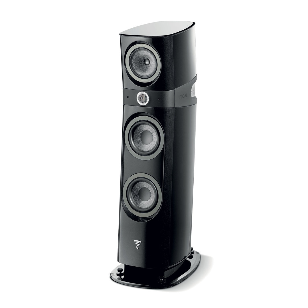 focal-sopra-n2-black-high-gloss-product-image-1 Focal Sopra N°2 floorstanding speaker in Black High Gloss, front view
