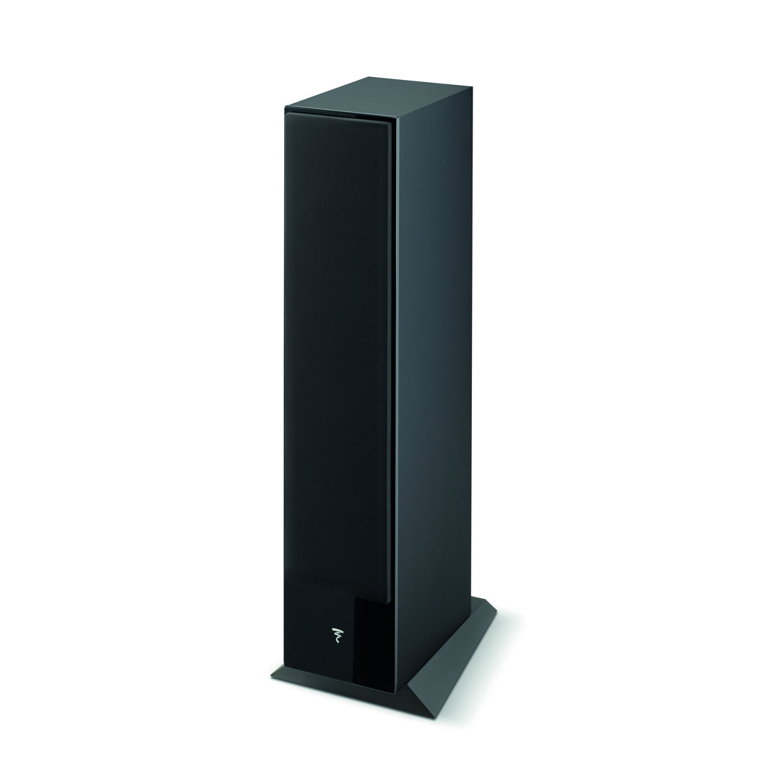 focal-theva-n2-black-high-gloss-product-image-3 Focal Theva N°2 floorstanding speaker in Black High Gloss with grille