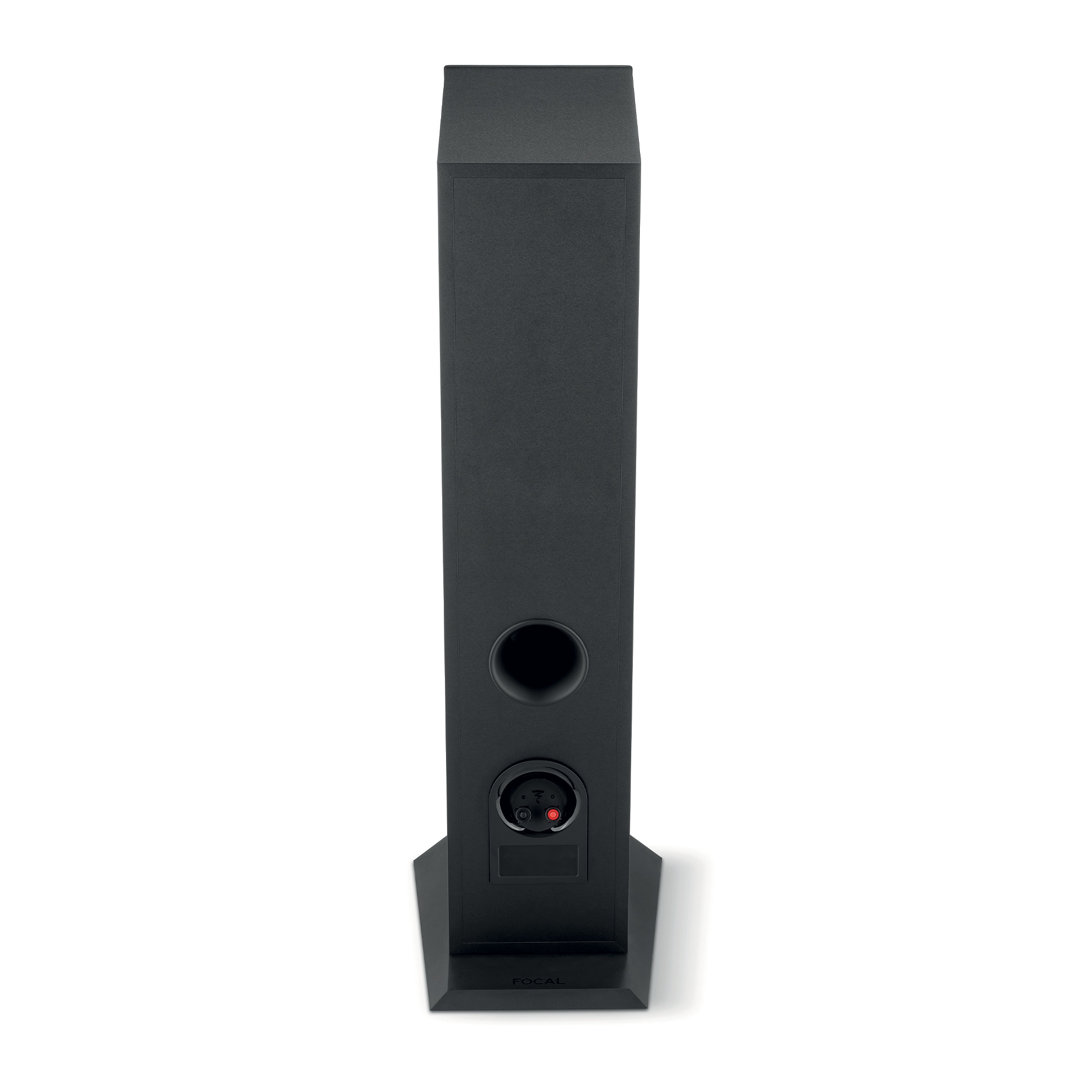focal-theva-n2-black-high-gloss-product-image-5 Focal Theva N°2 floorstanding speaker in Black High Gloss, rear view