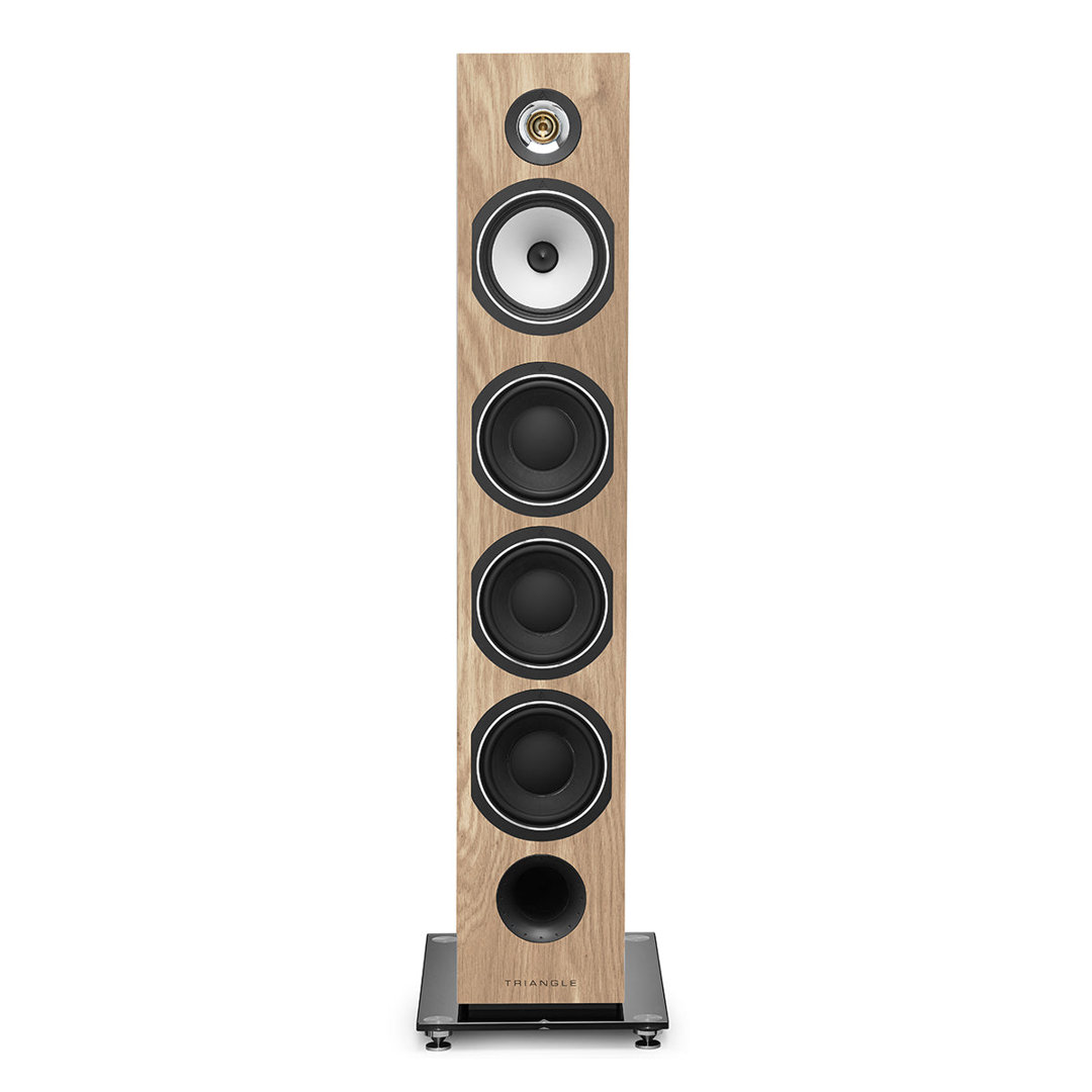 triangle-australe-light-oak-product-image-2 Triangle Esprit Ez Australe floorstanding speaker in Light Oak, angled view