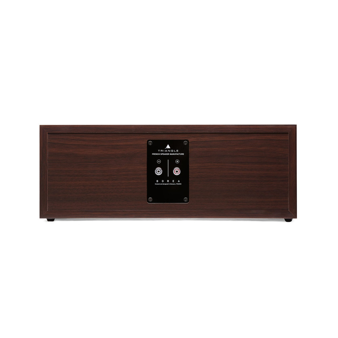 Triangle Borea BRC1 centre speaker in Walnut, rear panel with connections
