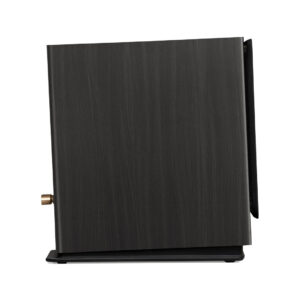 triangle-solstice-3-black-ash-product-image-3 Triangle Solstice 3 speaker in Black Ash with grille, side view