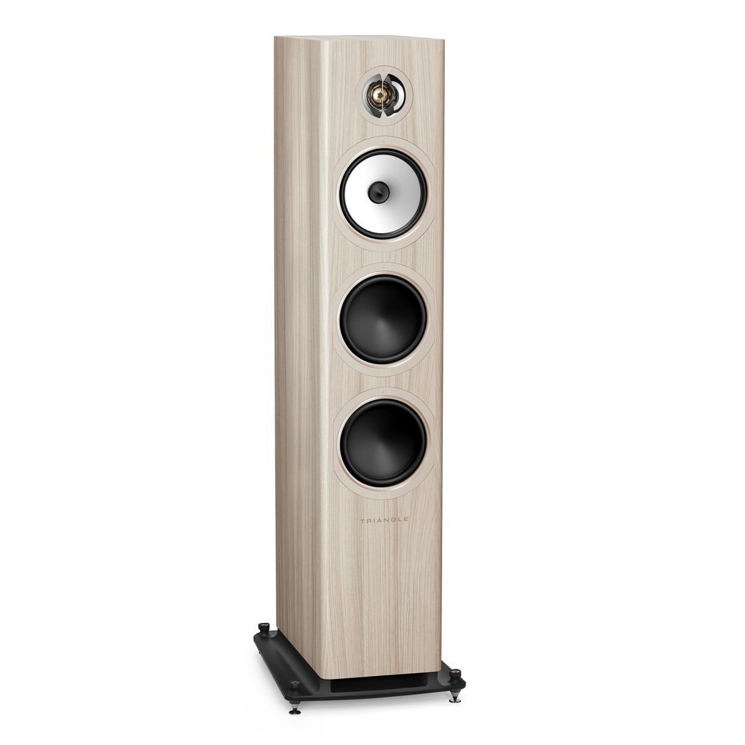 Triangle Solstice 8 floorstanding speaker in Birch, front view