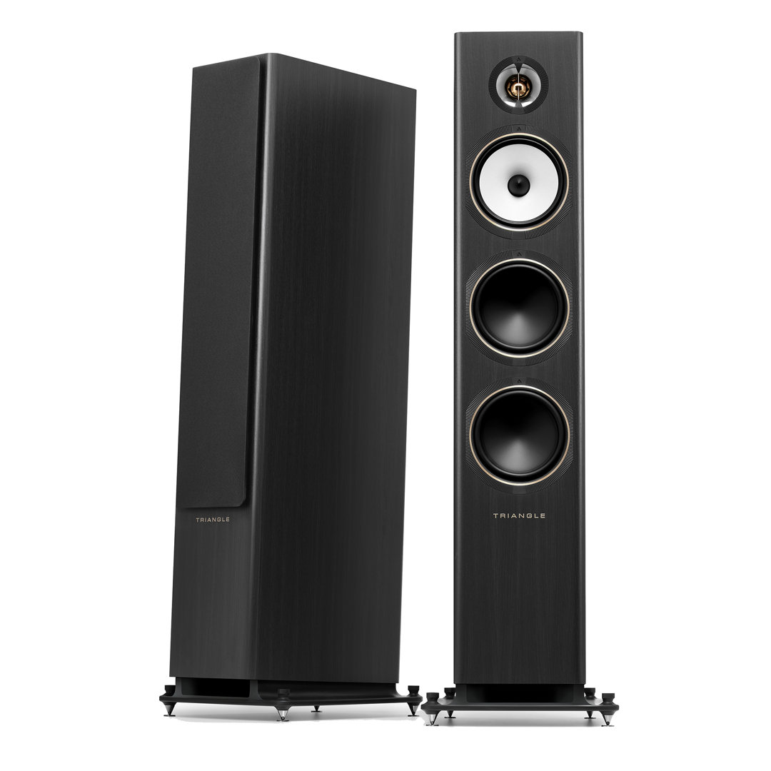 Pair of Triangle Solstice 8 floorstanding speakers in Black Ash