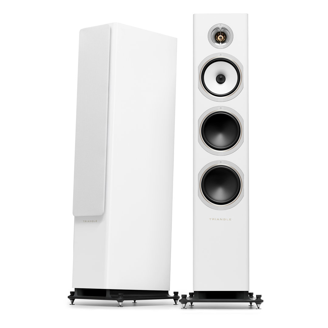 Pair of Triangle Solstice 8 floorstanding speakers in White