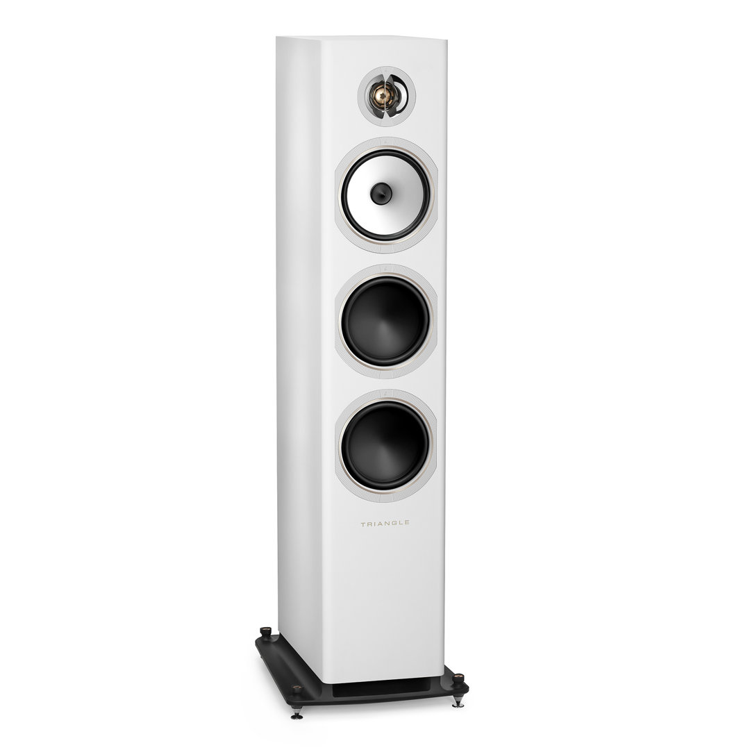 Triangle Solstice 8 floorstanding speaker in White, front view