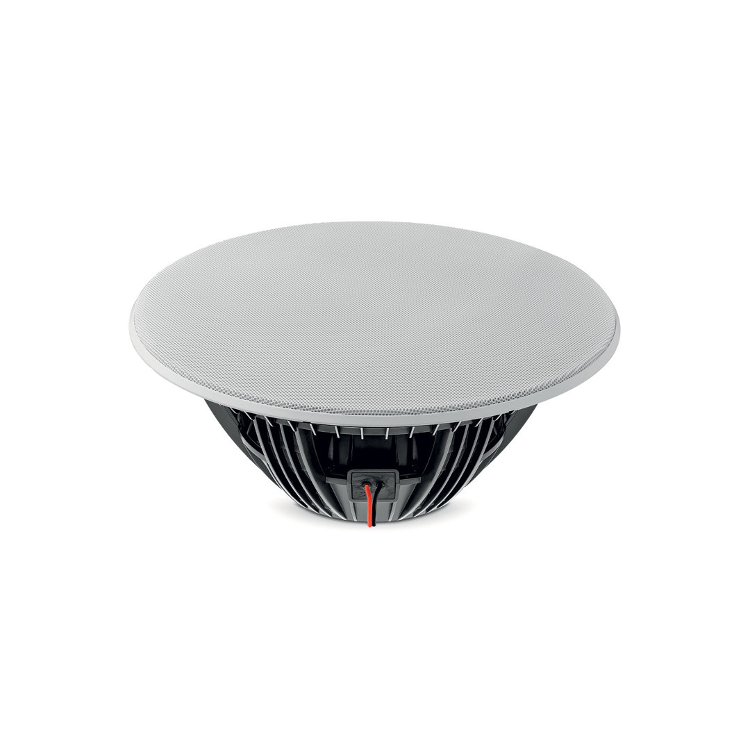 Round in-ceiling speaker with metal grille