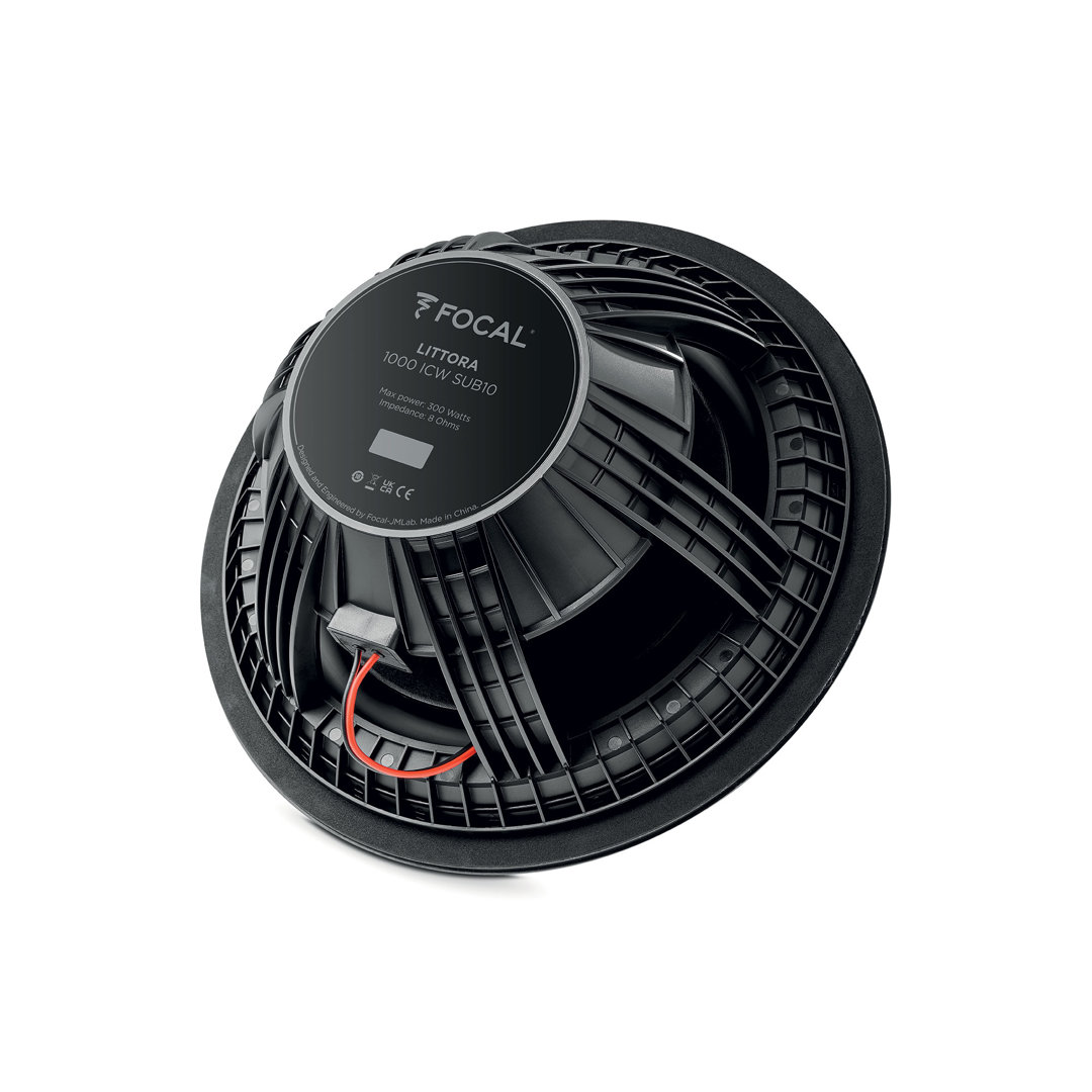 Back view of Focal in-wall subwoofer speaker